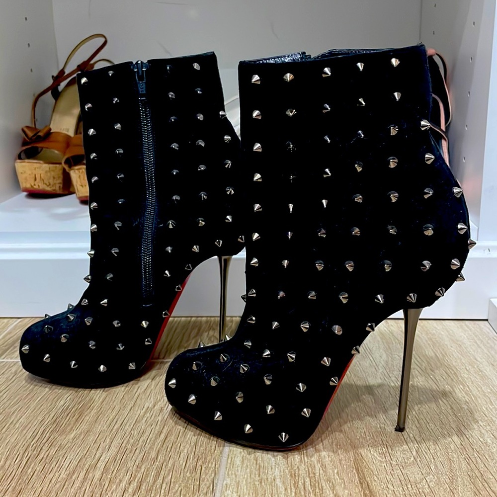 Christian Louboutin spiked booties